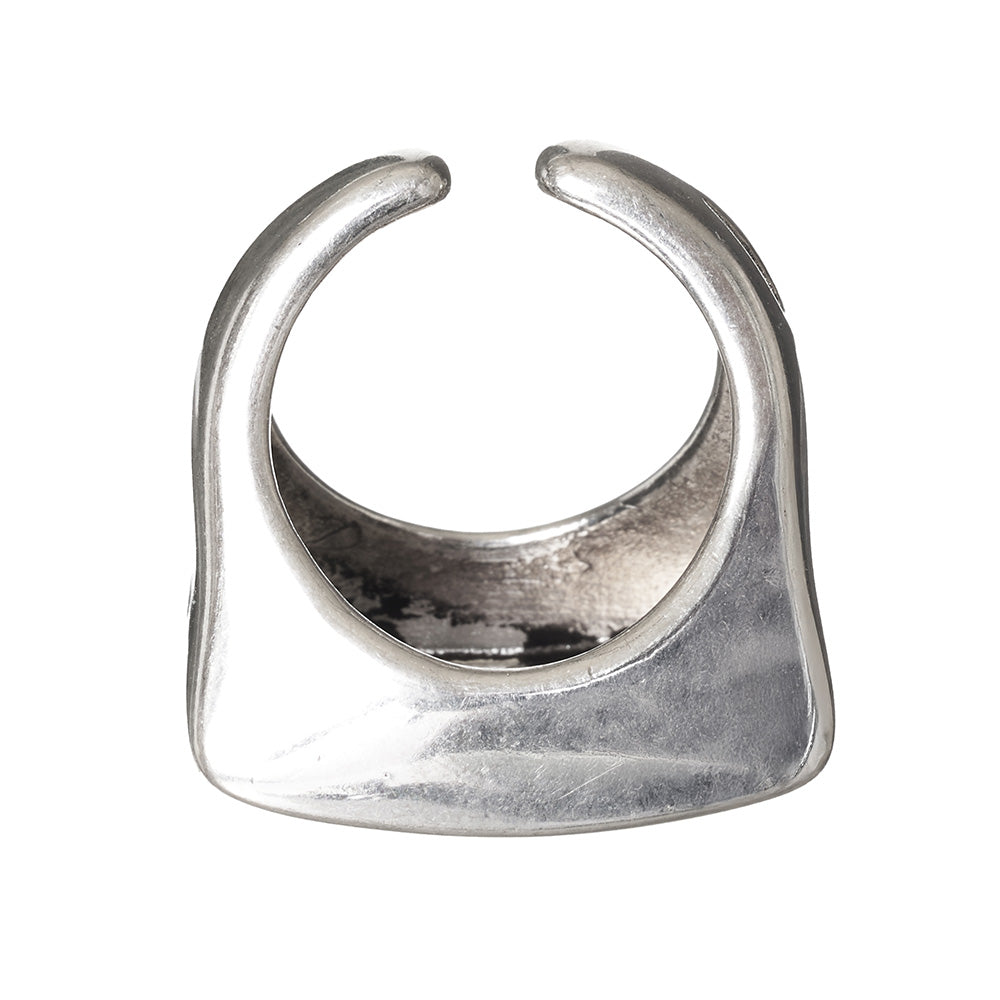 Chunky Square Open Signet Ring
