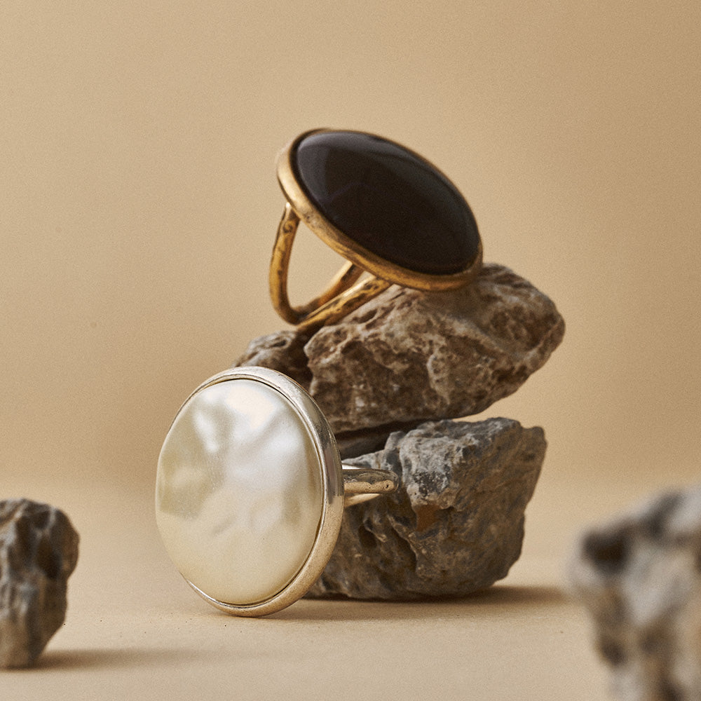 Big Round Disc Open Ring