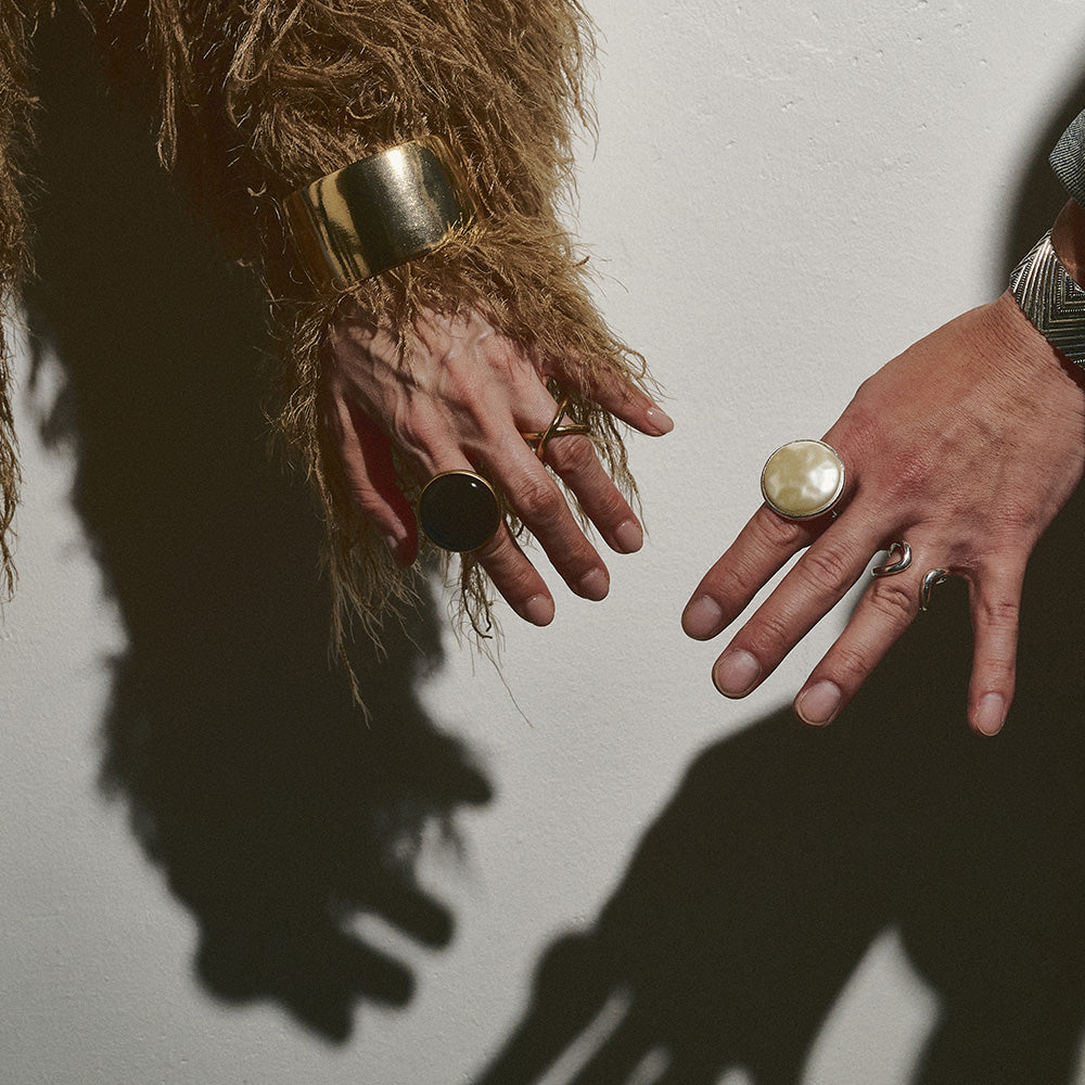 Big Round Disc Open Ring