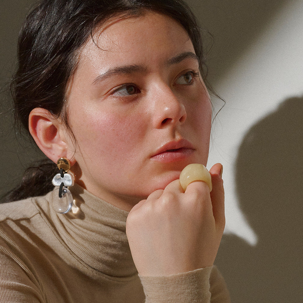 Marble Tone Molten Chunky Ring