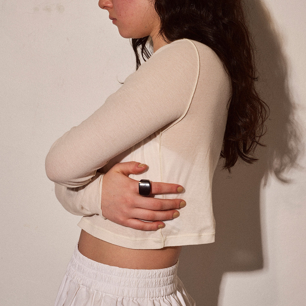 Marble Tone Chunky Signet Ring