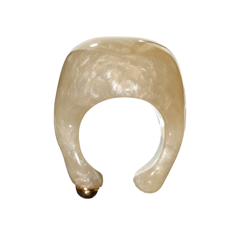 Marble Tone Chunky Heart Ring