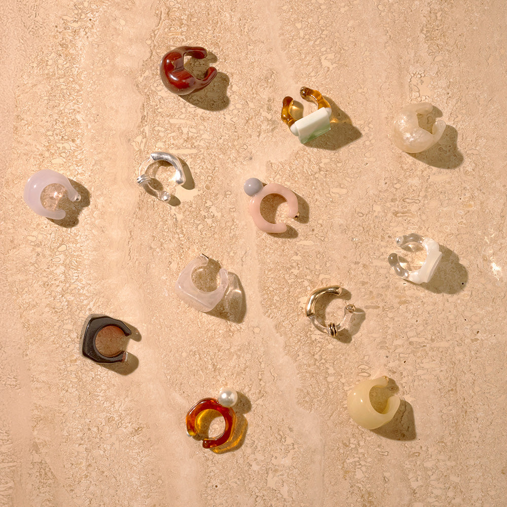 Marble Tone Chunky Heart Ring