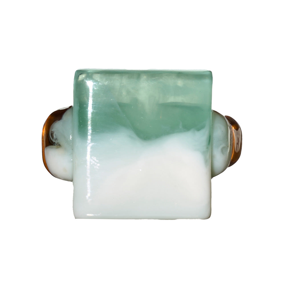 Geometric Wavy Band Signet Ring - Osewaya