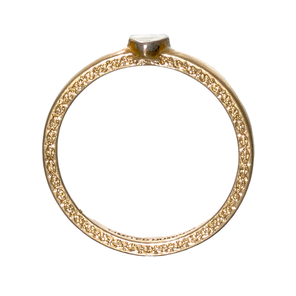 Etched Band Heart Ring