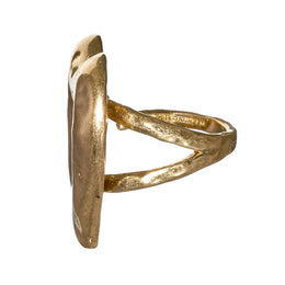 Chunky Hammered Heart Ring