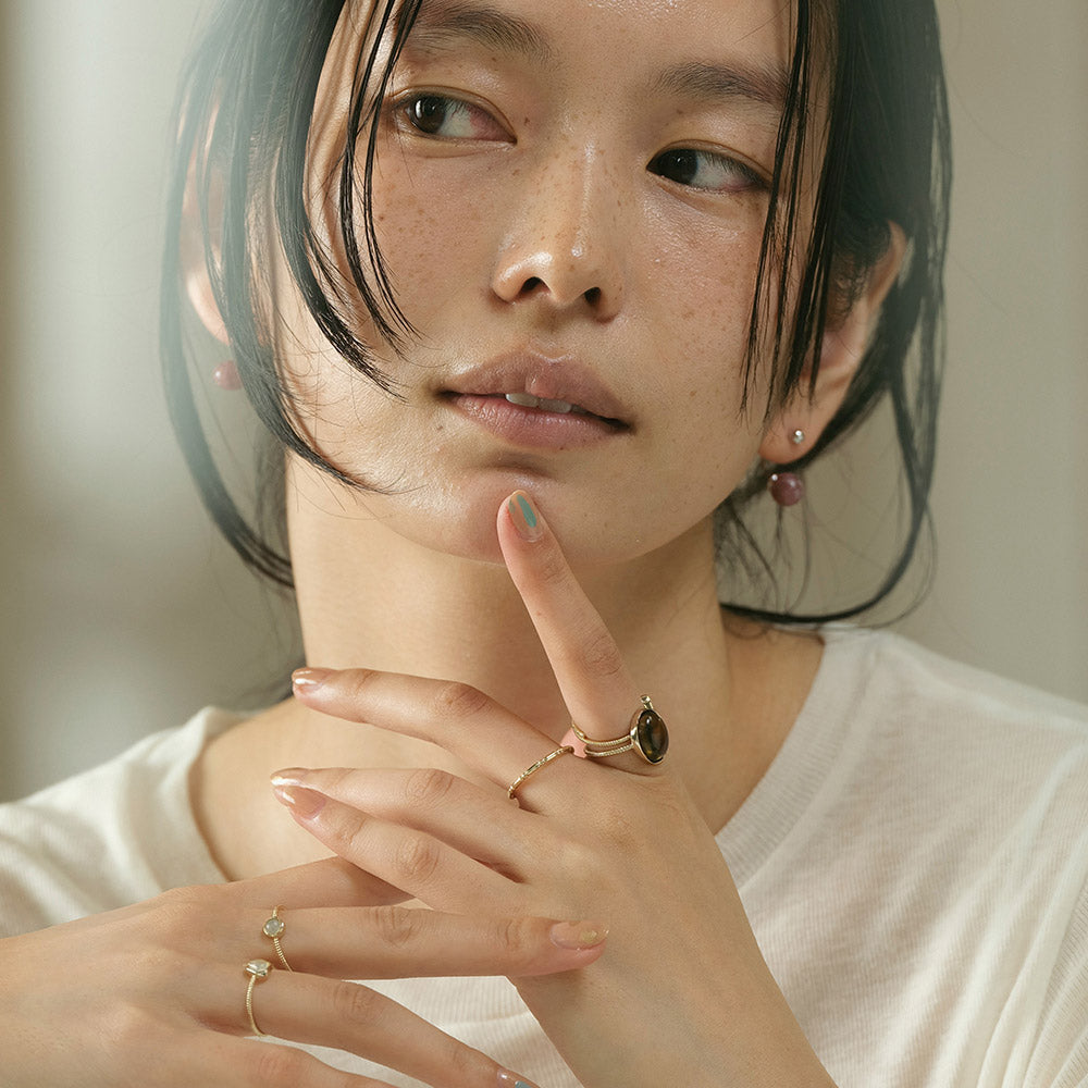 Gemstone Front Back Earrings