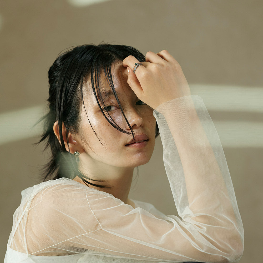 Gemstone Nugget Drop Earrings