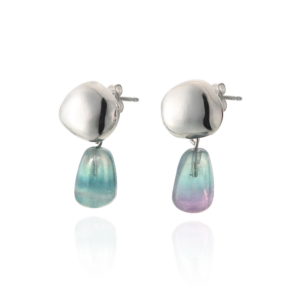 Gemstone Nugget Drop Earrings