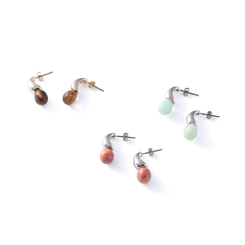 Gemstone Ball Drop Earrings - osewaya
