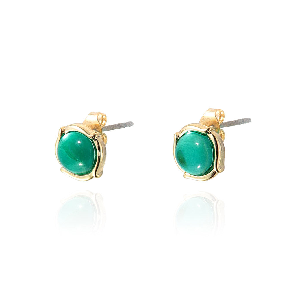 Framed Gemstone Stud Earrings