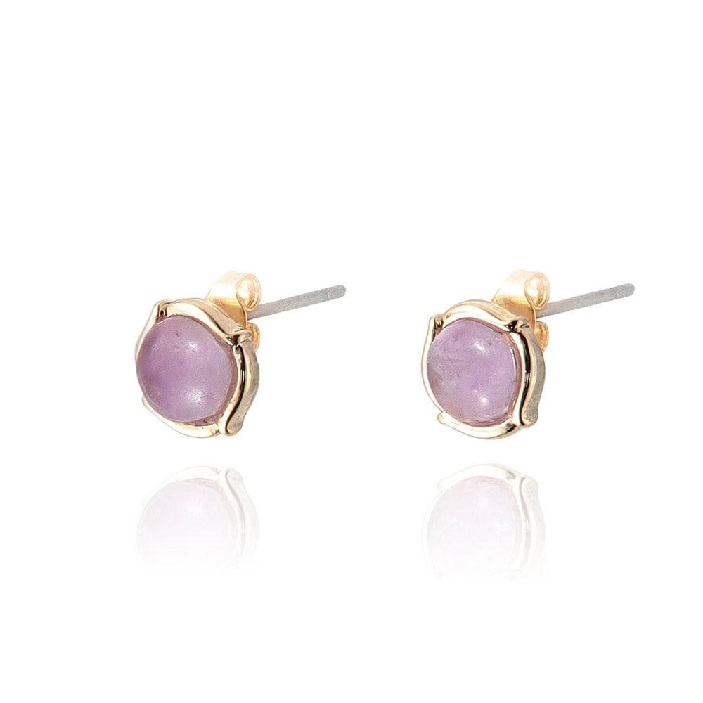 Framed Gemstone Stud Earrings