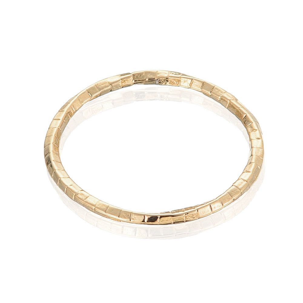 Skinny Textured Twist Ring