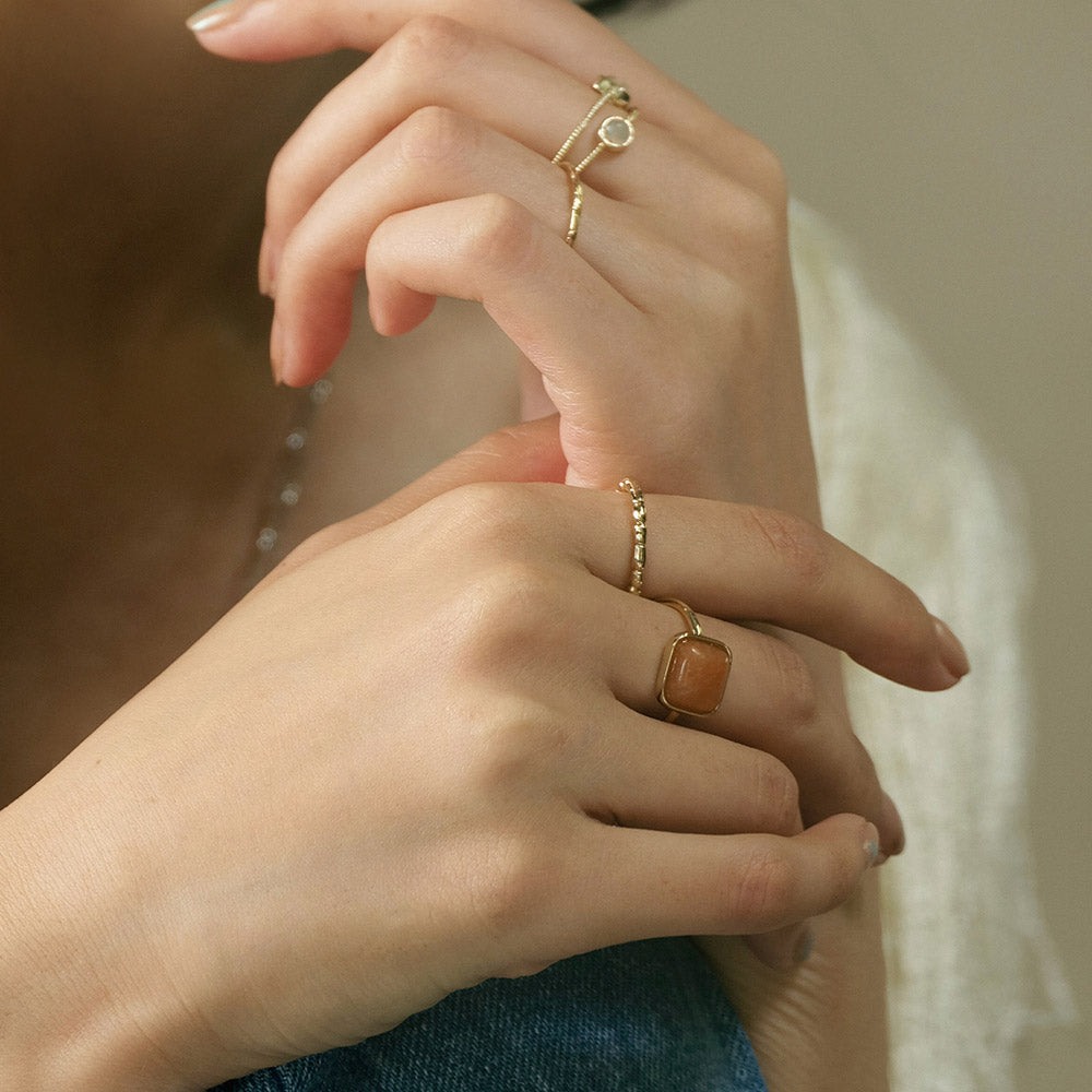 Dot and Dash Stacking Ring