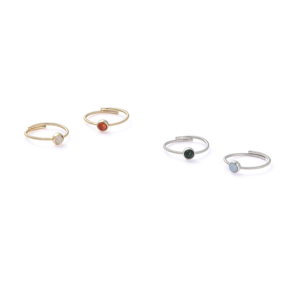 Round gemstone Wrap Ring - osewaya
