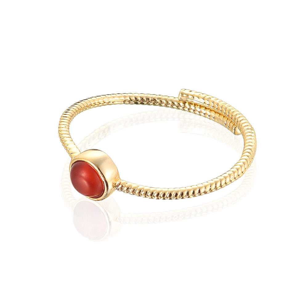 Round Gemstone Wrap Ring