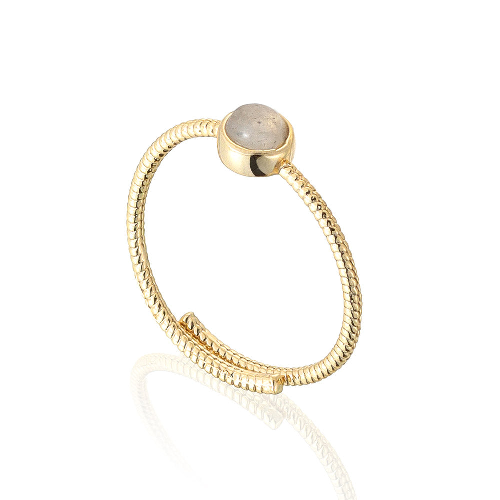 Round Gemstone Wrap Ring