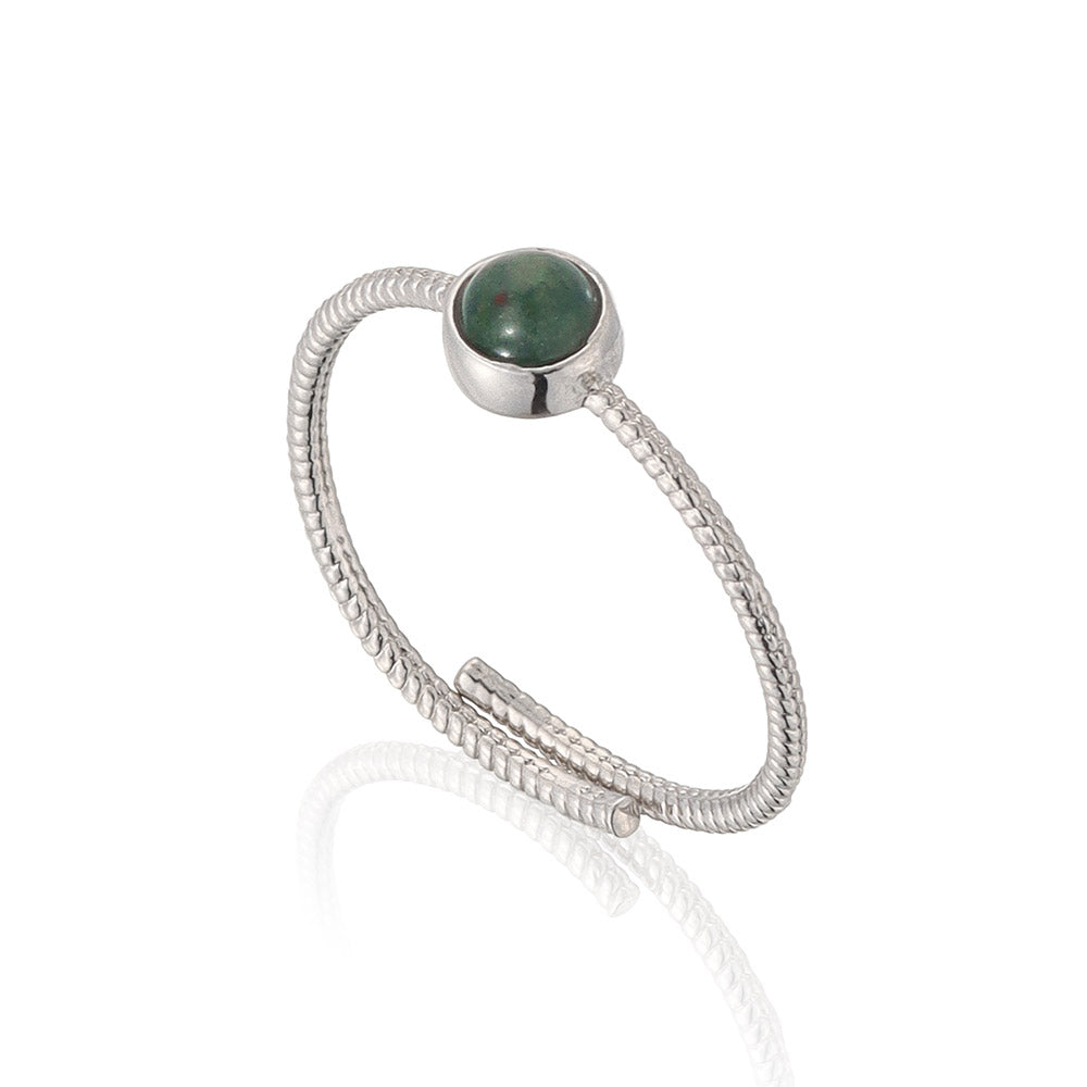 Round Gemstone Wrap Ring