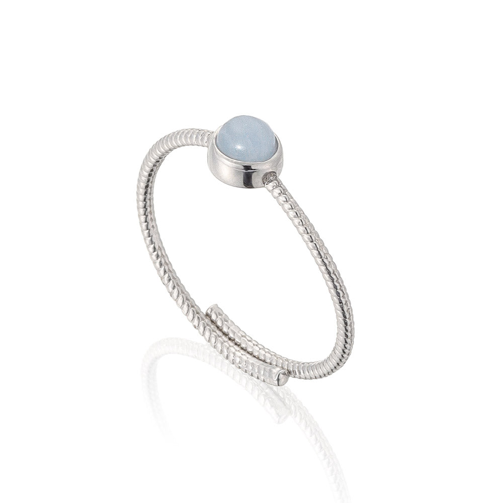Round Gemstone Wrap Ring