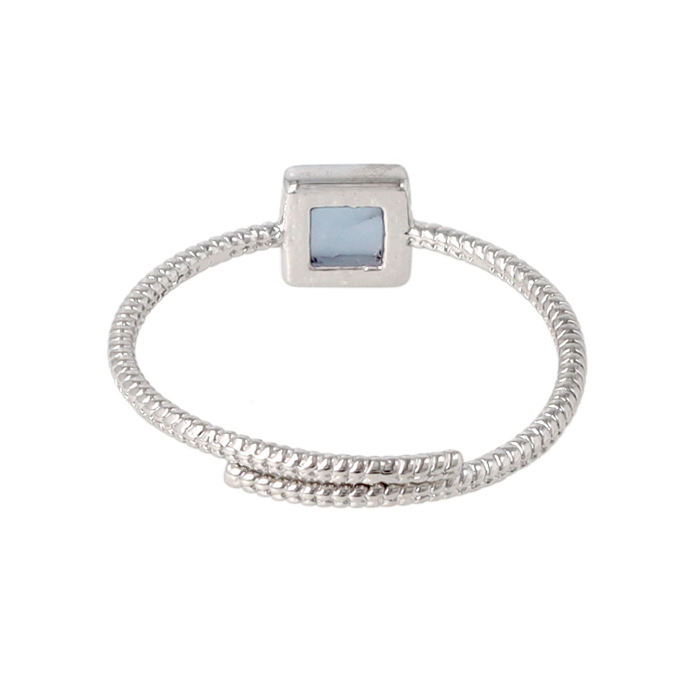 Square Gemstone Wrap Ring