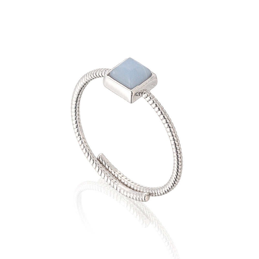 Square Gemstone Wrap Ring