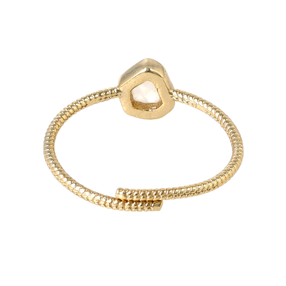 Hexagon Gemstone Wrap Ring