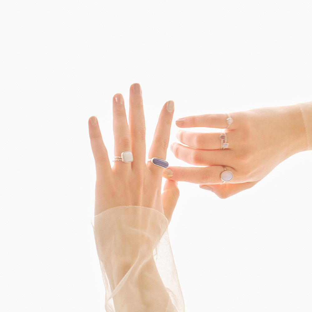 Hexagon Gemstone Wrap Ring