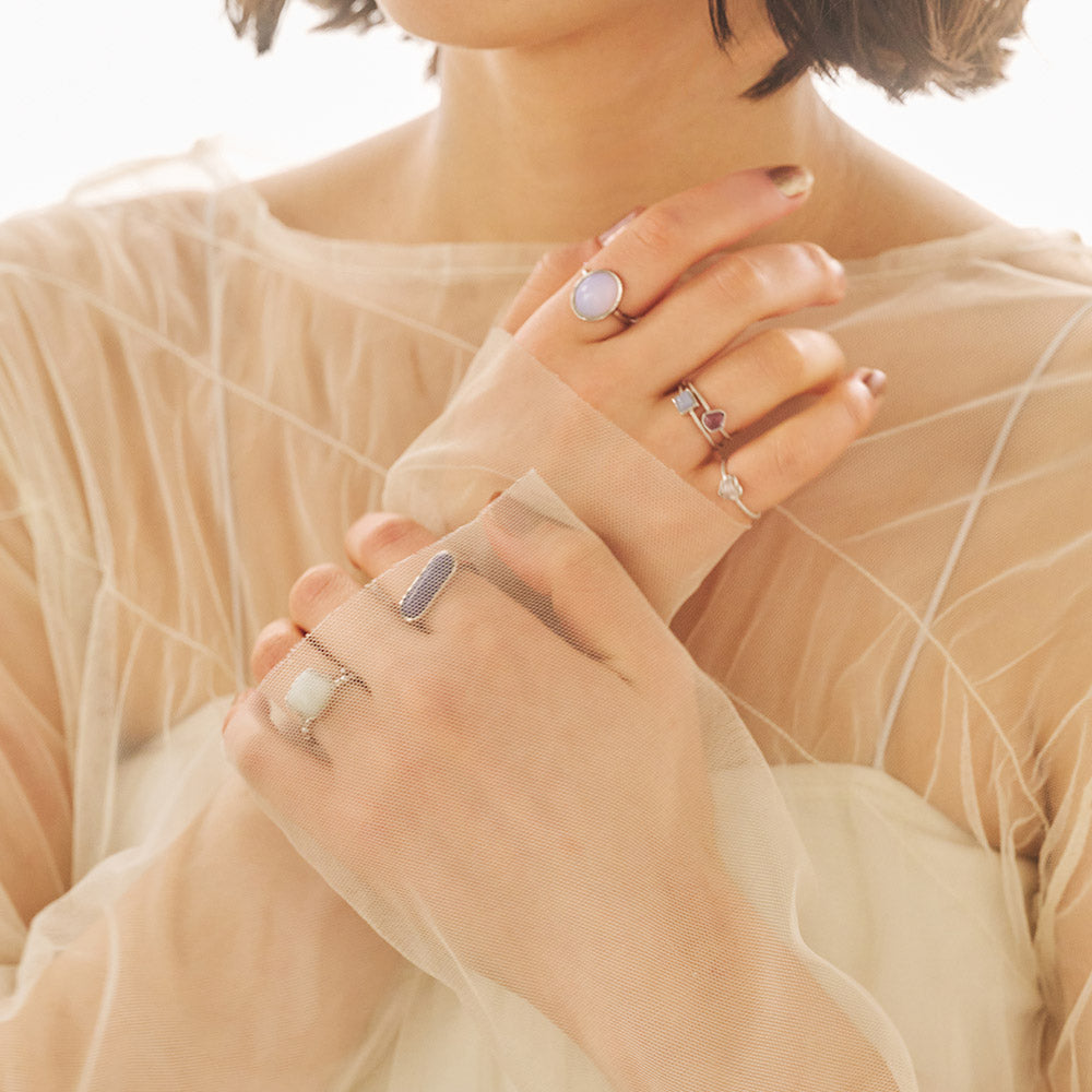 Heart Gemstone Wrap Ring