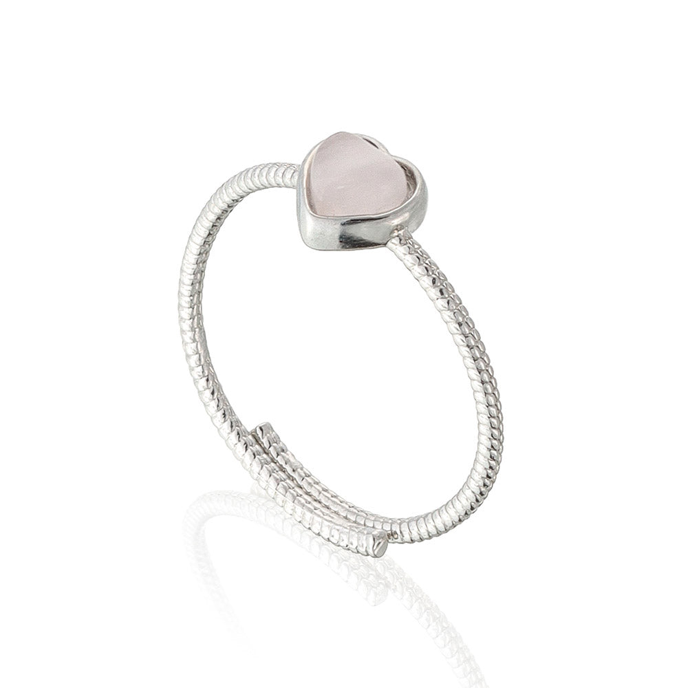 Heart Gemstone Wrap Ring