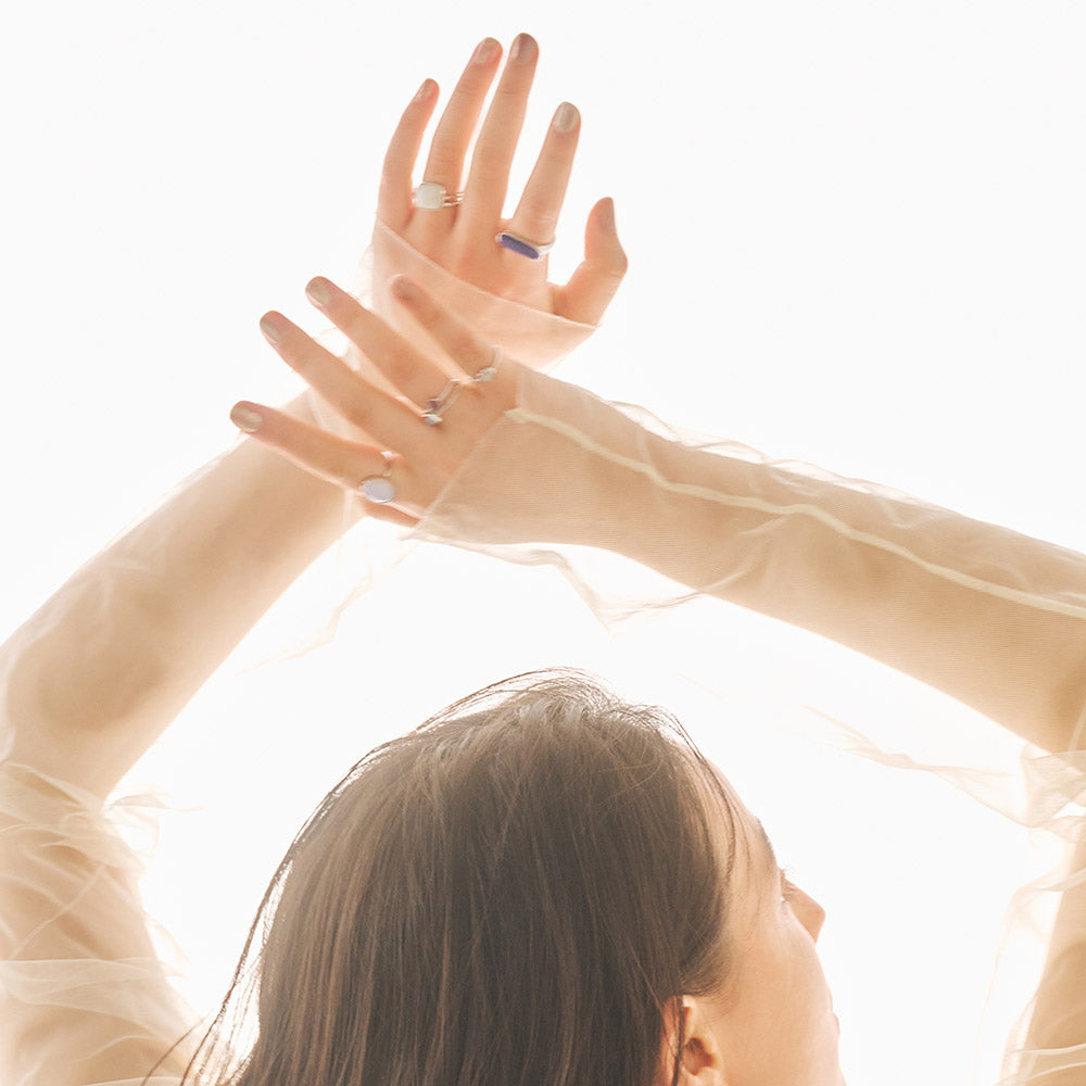 Oval Gemstone Open Ring