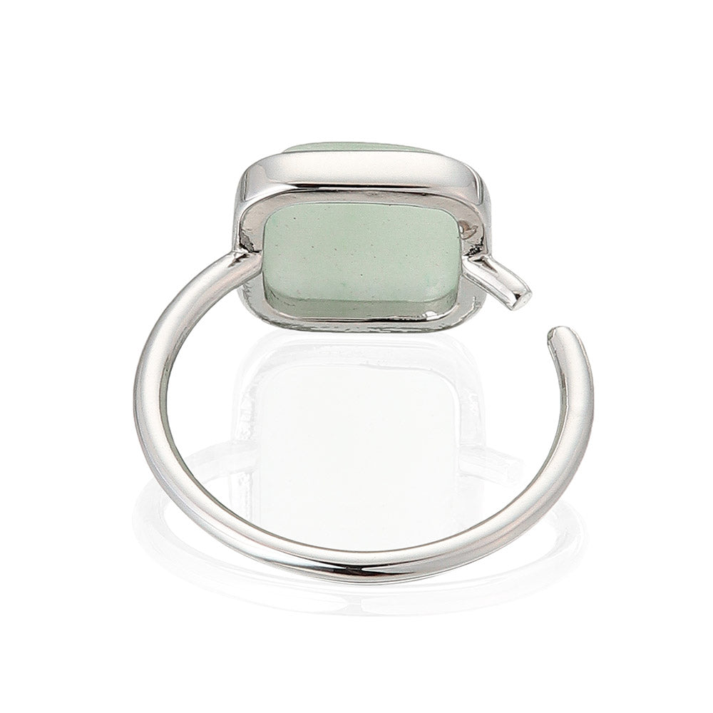 Square Gemstone Open Ring