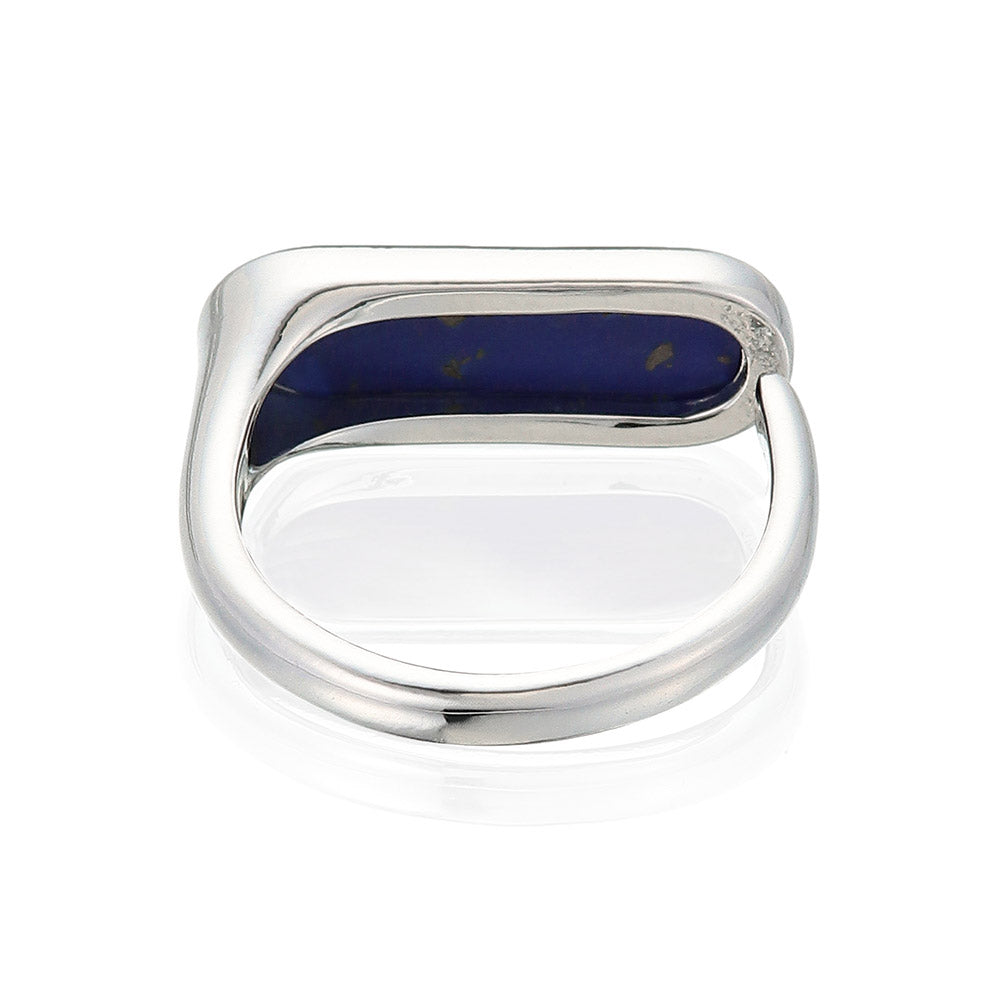 Gemstone Rectangle Signet Open Ring