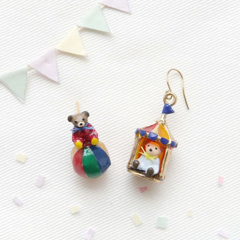 Teddy Bear's Circus Earrings - osewaya