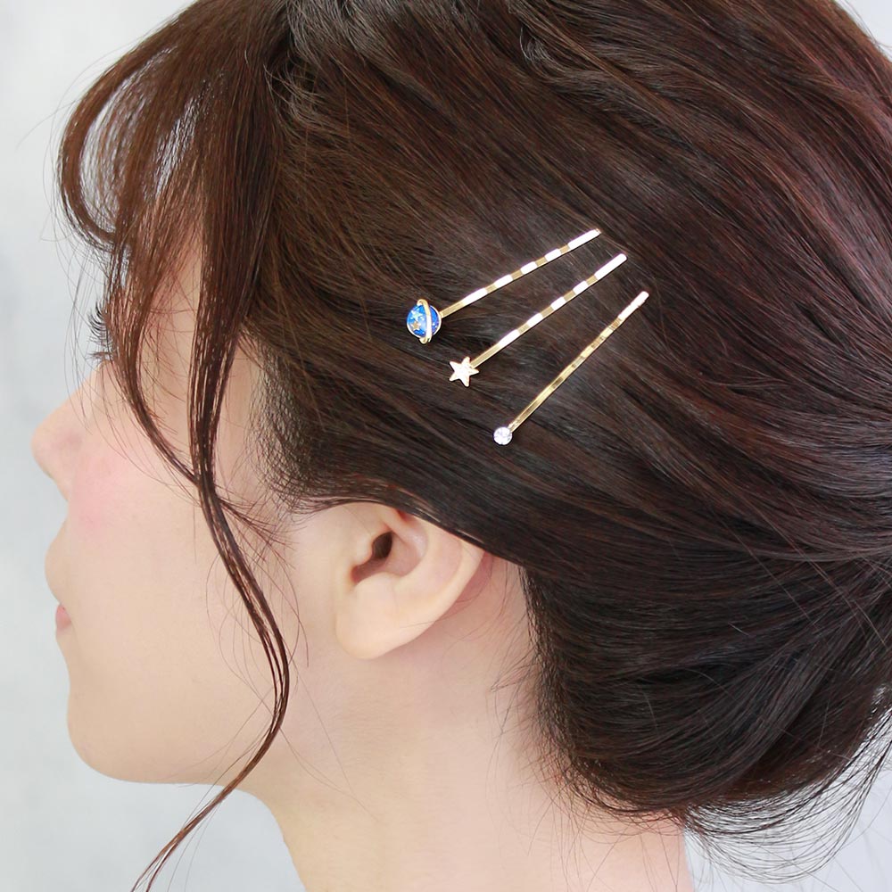 Saturn and Star Hairpin Set