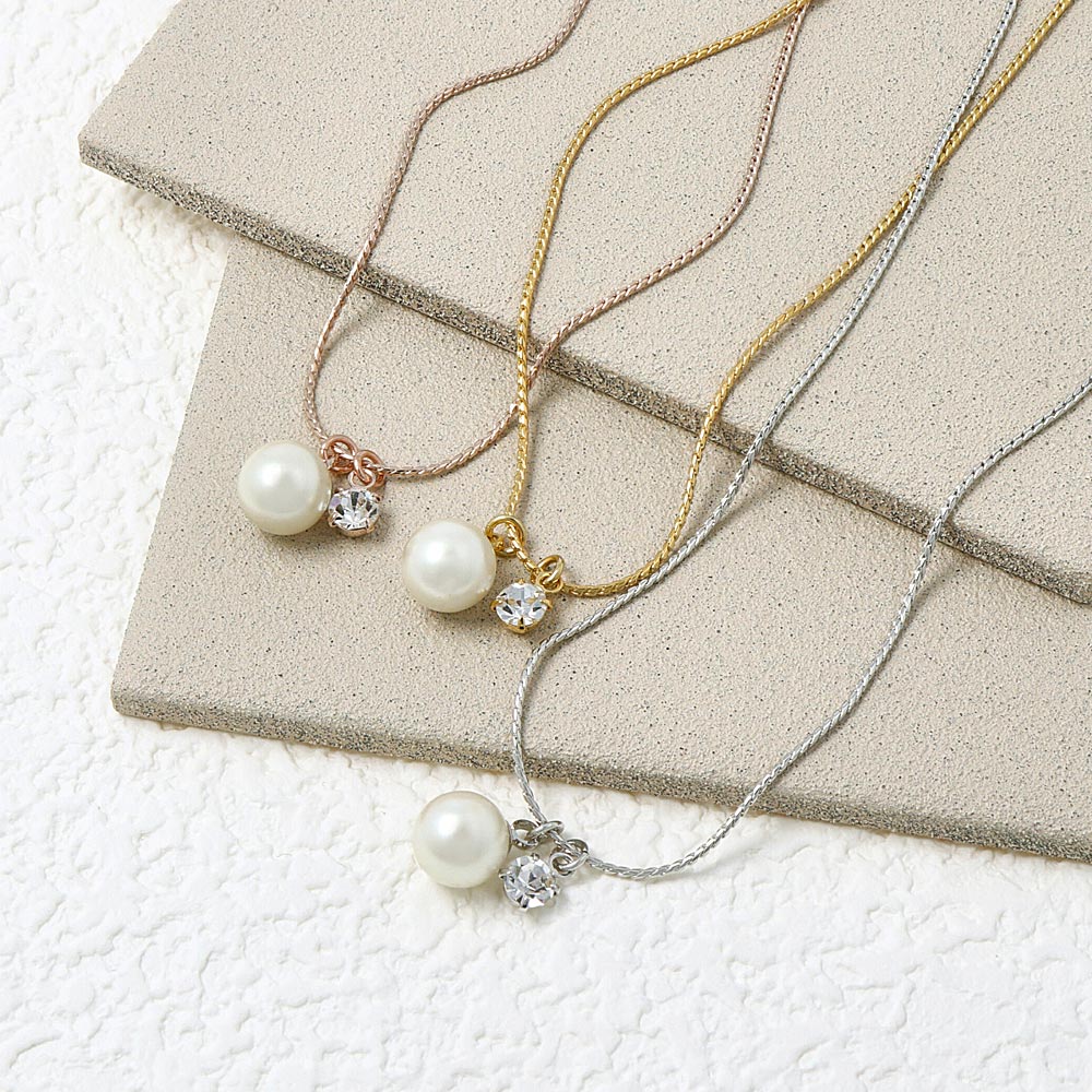 Pearl and Stone Necklace - osewaya
