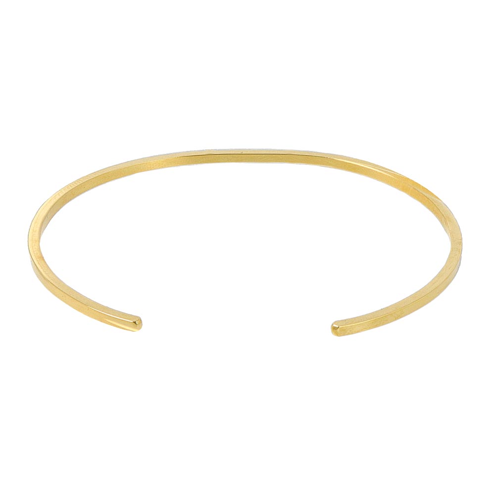 Gold and Silver Planed Flat Bangle
