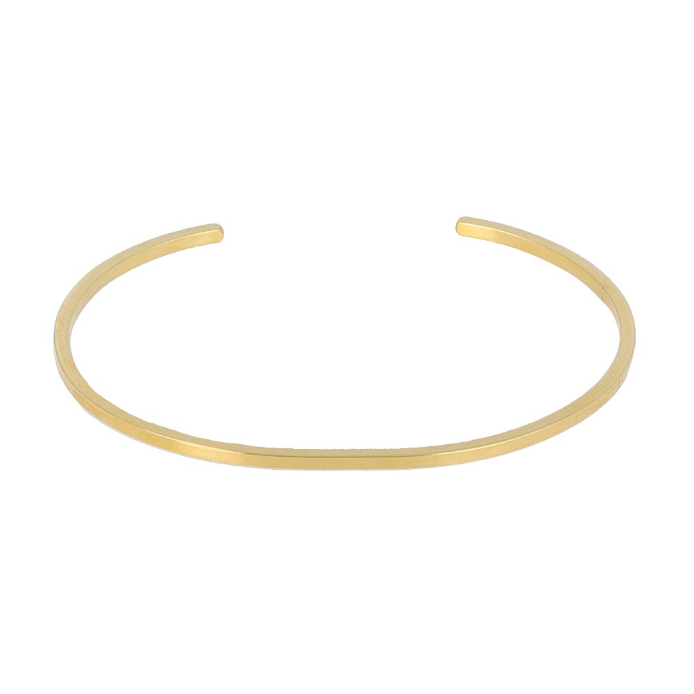 Gold and Silver Planed Flat Bangle