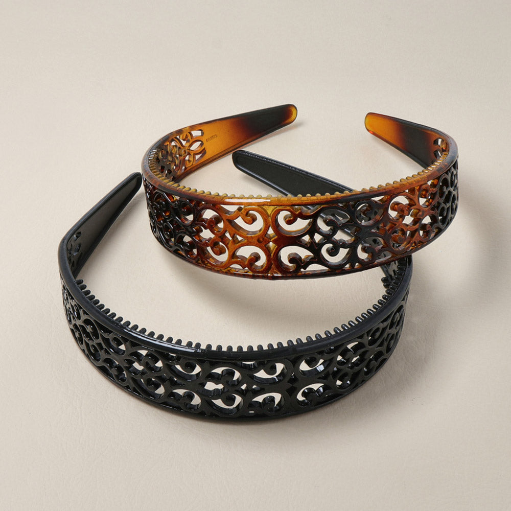 Headband Plastic Damask Pattern - osewaya
