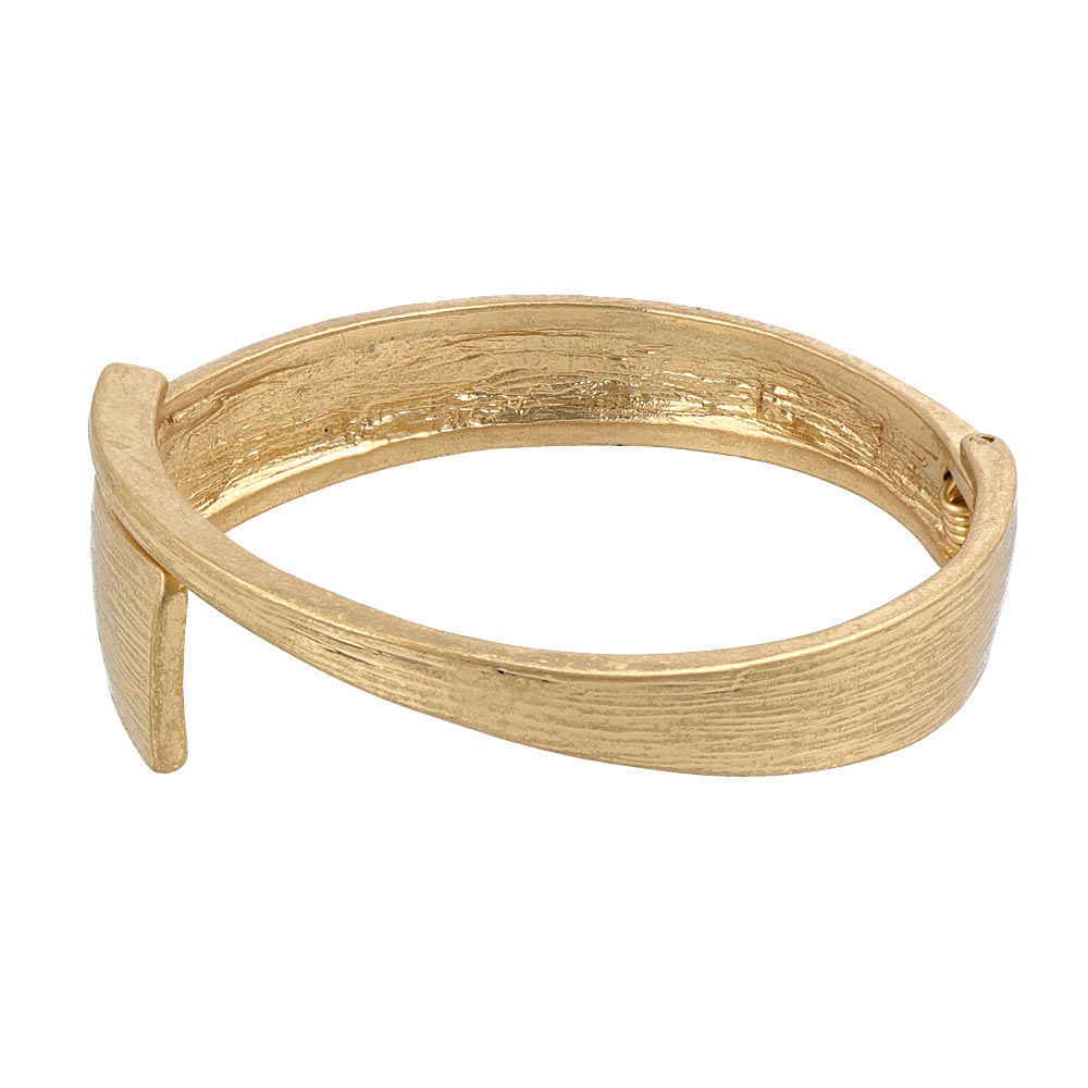 Asymmetric Gold and Silver Plated Bangle