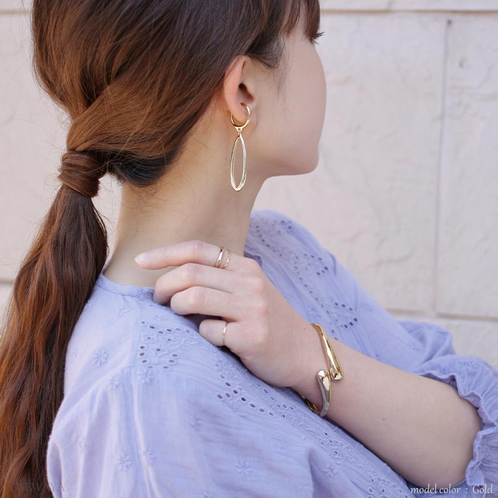 Chunky Metal Swing Ear Cuff - Osewaya