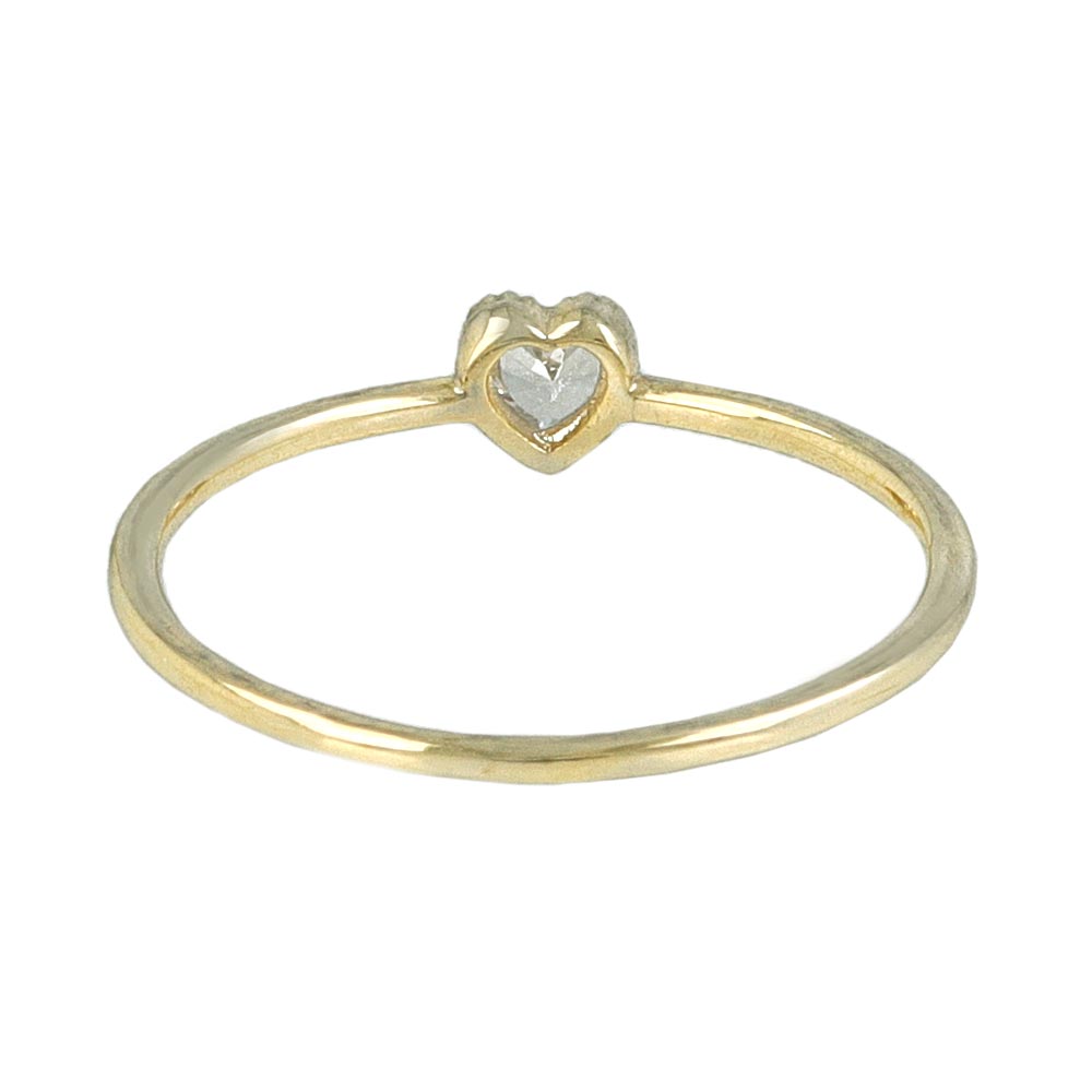 Single Heart Stone Ring