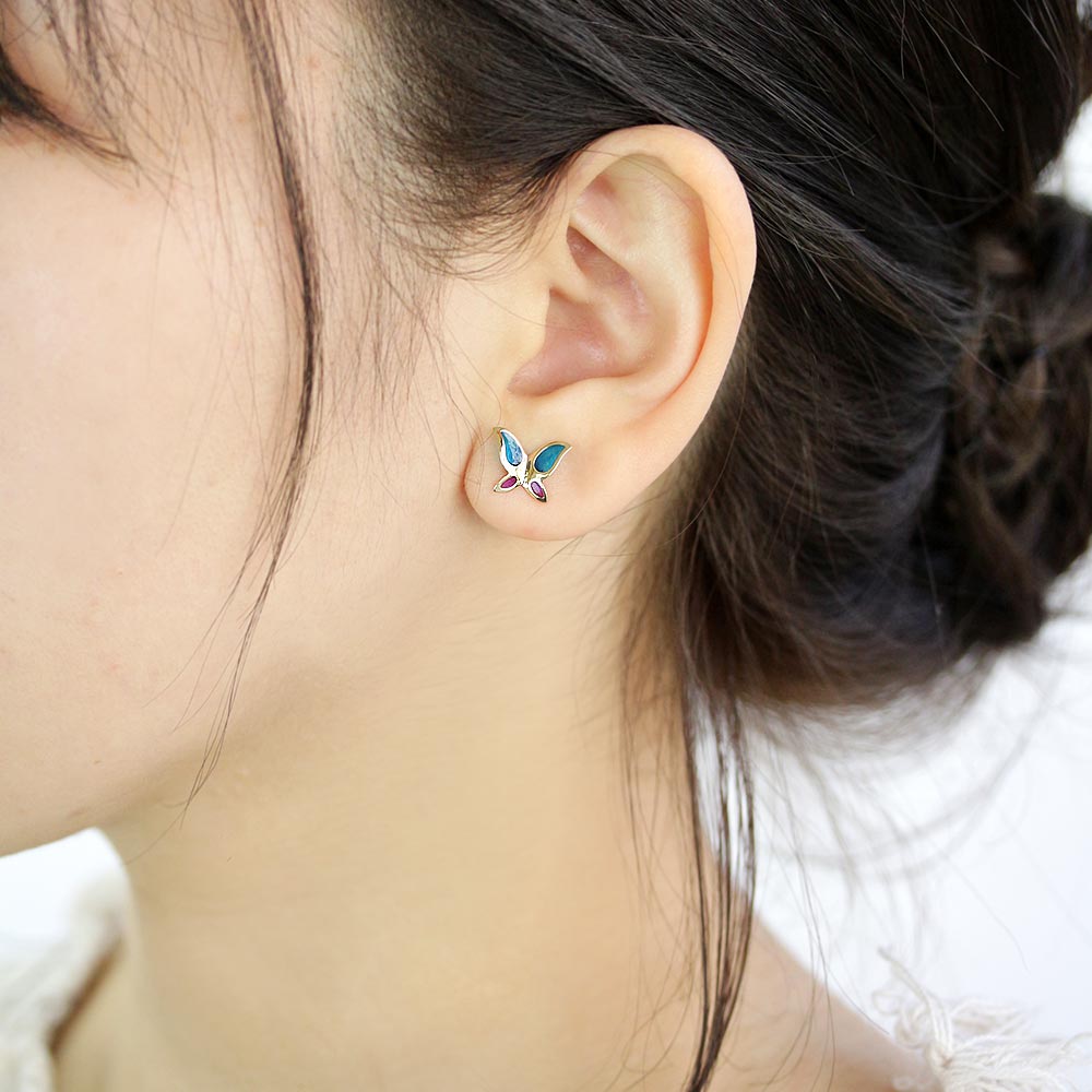 Multi Butterfly Earring Set
