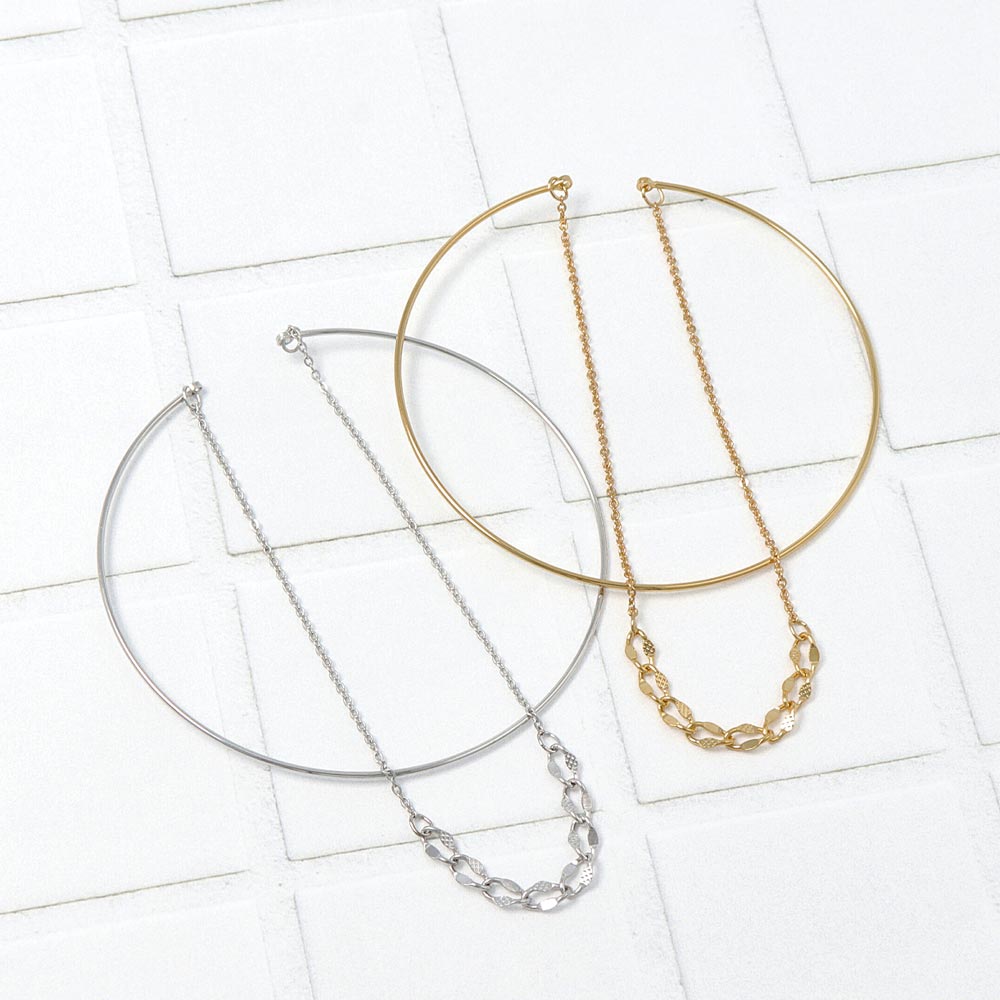 Chain Detail Thin Bangle - osewaya