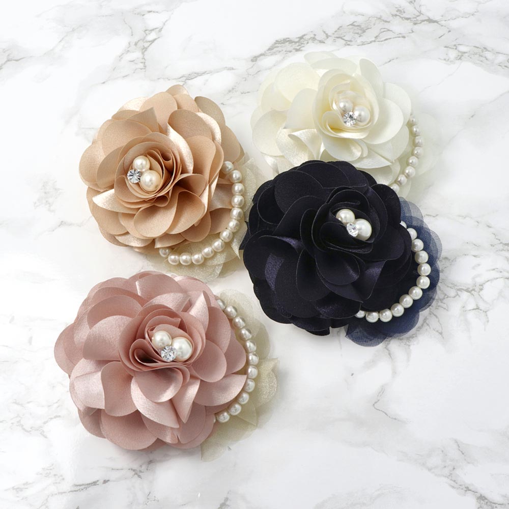 Pearly Rose Brooch Corsage