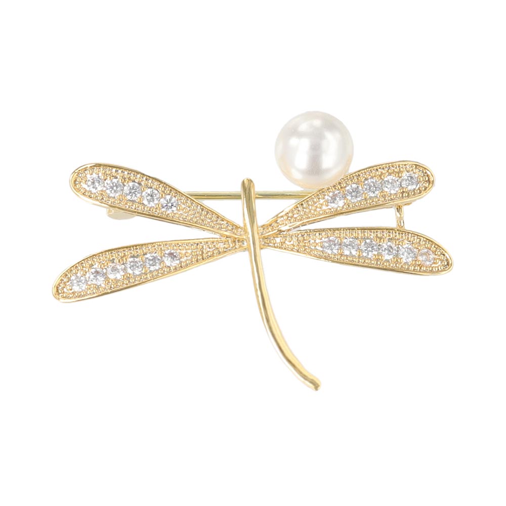 Pave Dragonfly Brooch