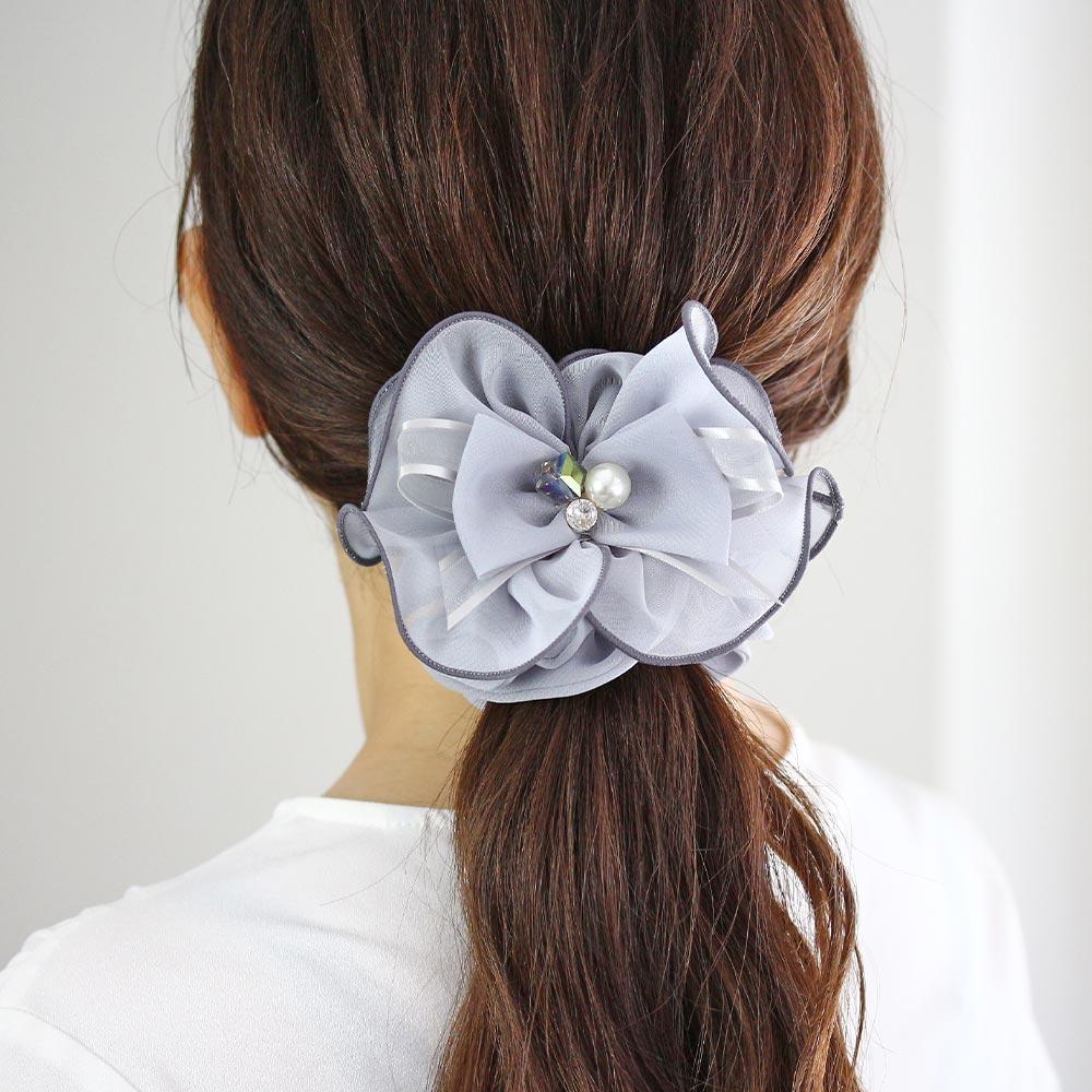Pearl and Crystal Hair Scrunchie