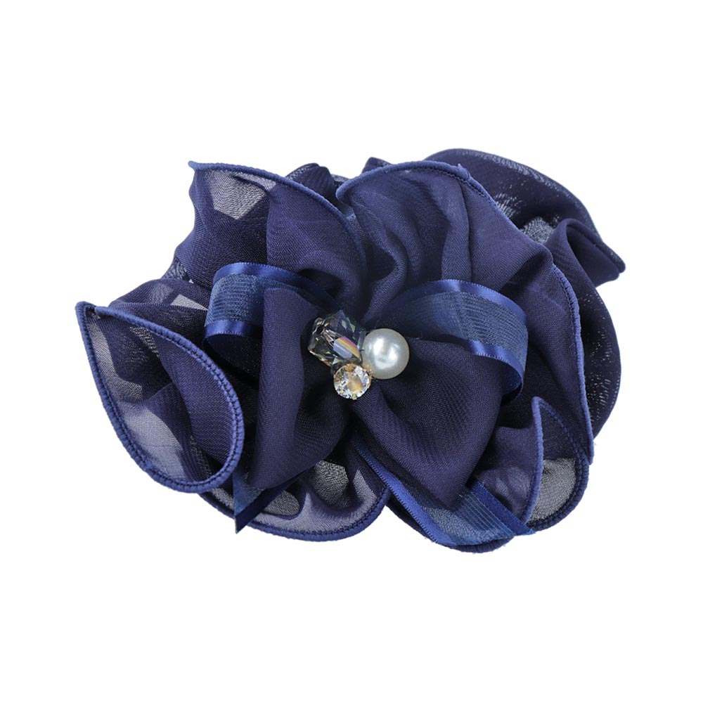 Pearl and Crystal Hair Scrunchie