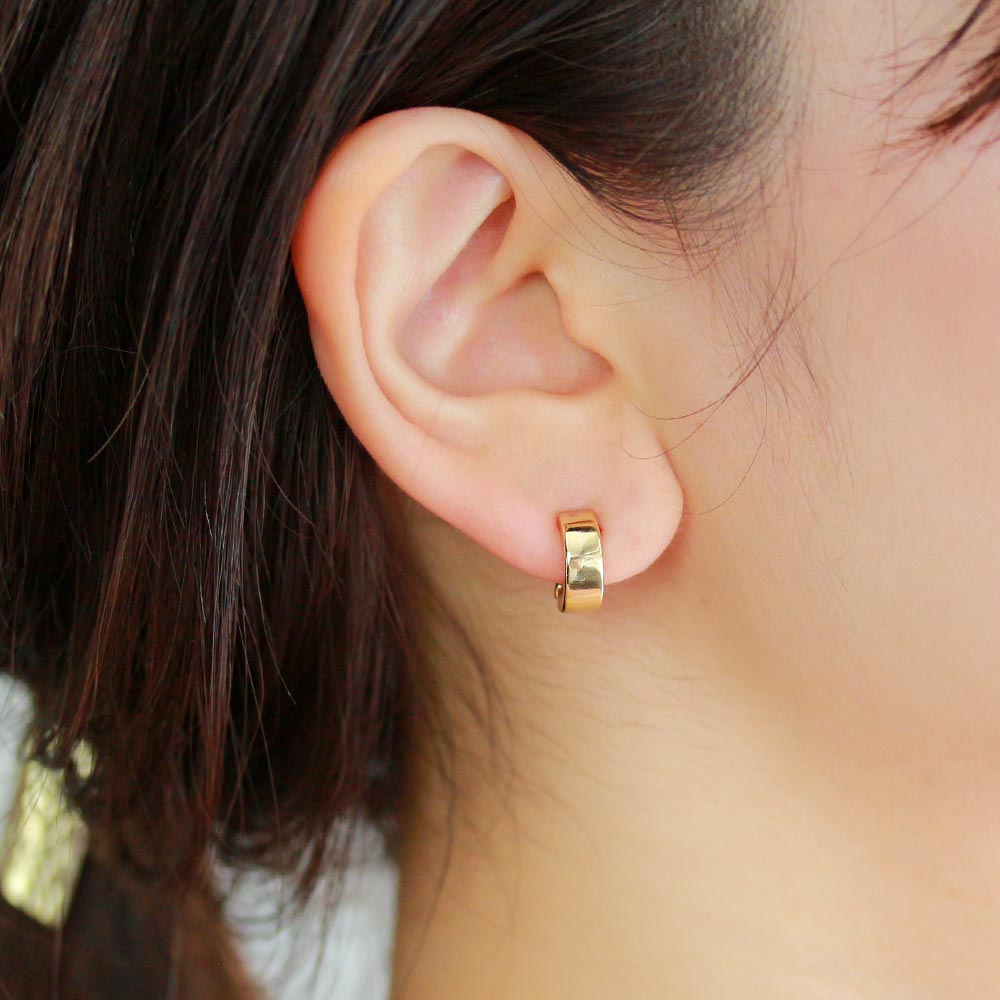 Wide Huggie Hoop Ear Clip Cuff