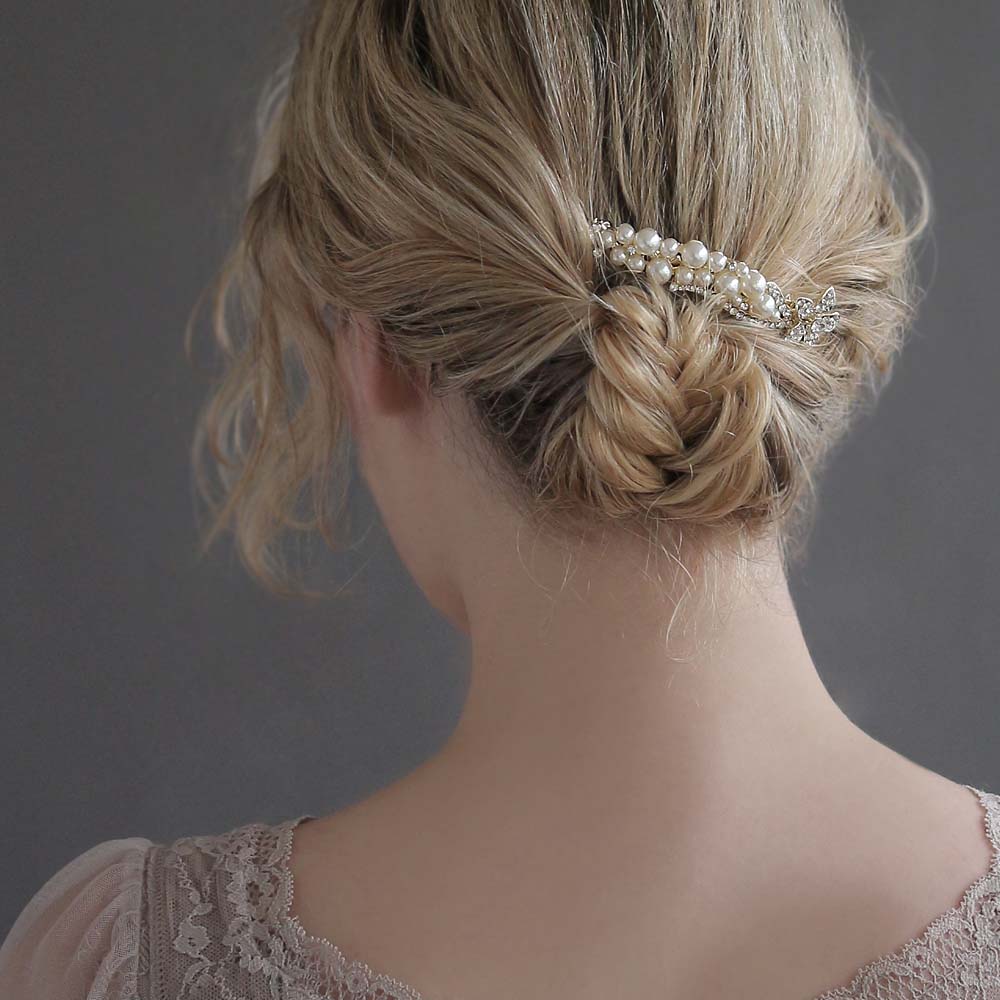 Jeweled Wire Hair Comb