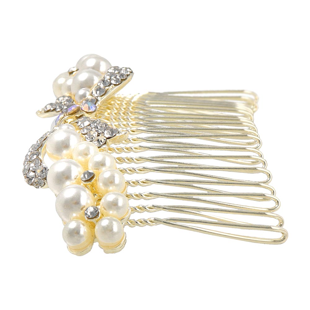 Jeweled Wire Hair Comb